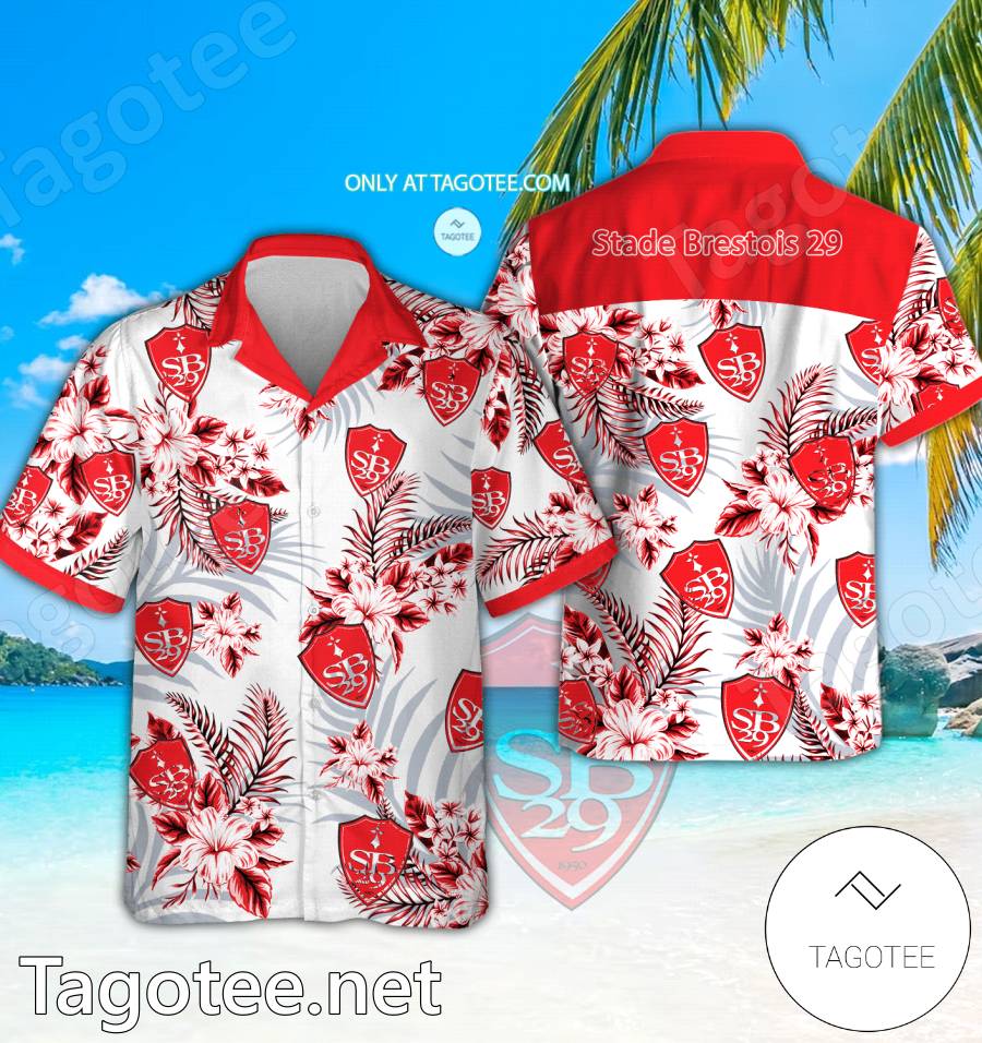 Stade Brestois 29 Logo Hawaiian Shirt And Shorts - BiShop