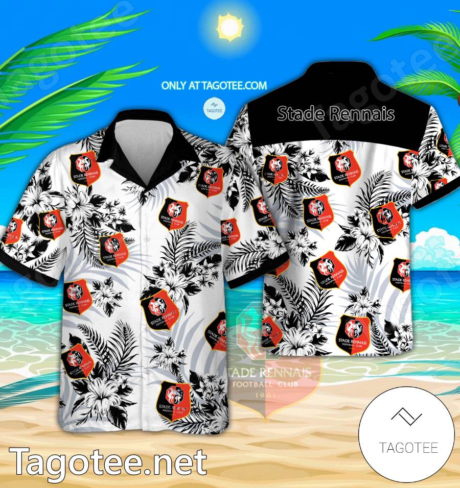 Stade Rennais Logo Hawaiian Shirt And Shorts - BiShop