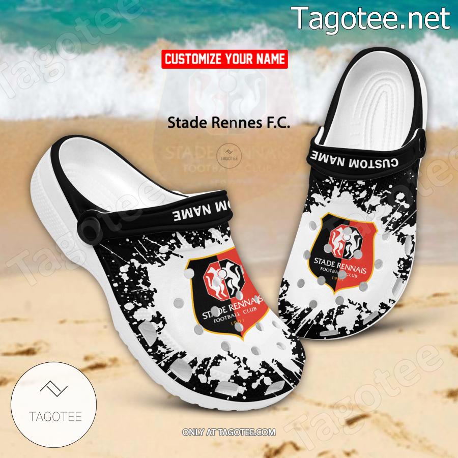 Stade Rennes F.C. Logo Custom Crocs Clogs - BiShop