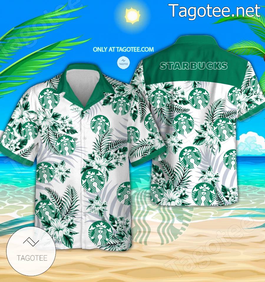 Starbucks Logo Hawaiian Shirt And Shorts - EmonShop