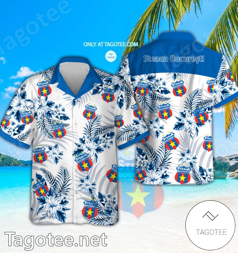 Steaua București Logo Hawaiian Shirt And Shorts – BiShop