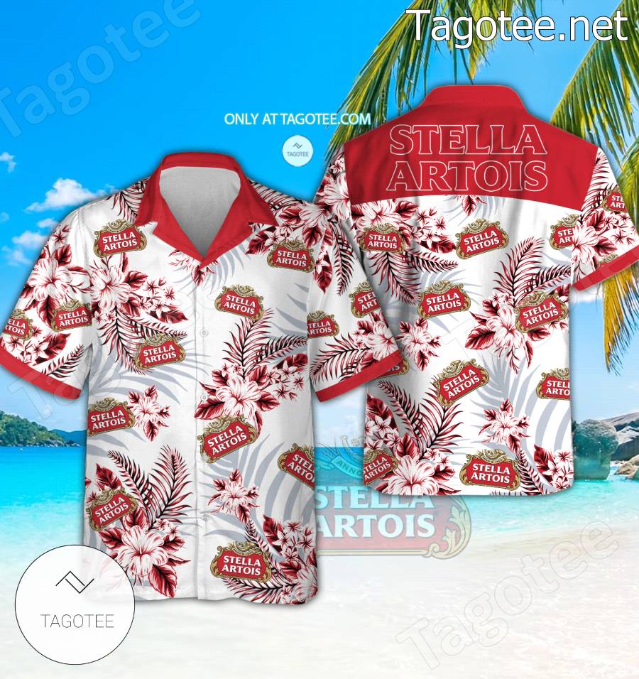 Stella Artois Logo Hawaiian Shirt And Shorts - EmonShop