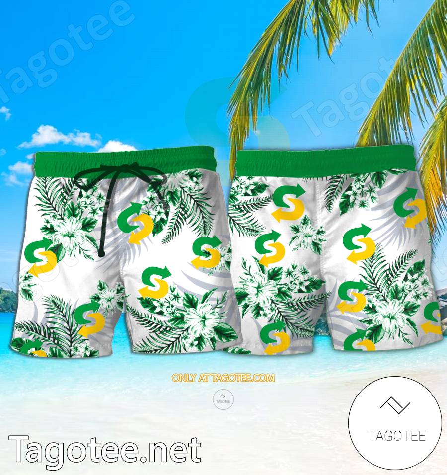 Subway Logo Hawaiian Shirt And Shorts - EmonShop a