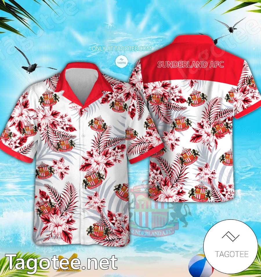 Sunderland AFC Logo Hawaiian Shirt And Shorts - BiShop