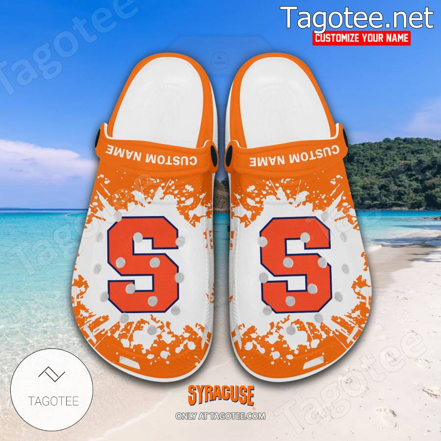 Syracuse Logo Custom Crocs Clogs - BiShop a