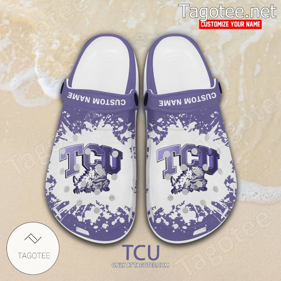 TCU Logo Custom Crocs Clogs - BiShop a