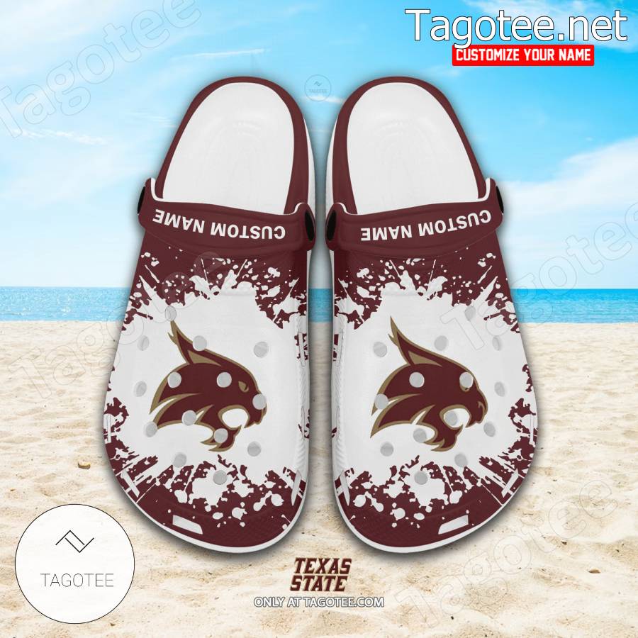 Texas State Bobcats Logo Custom Crocs Clogs - BiShop a