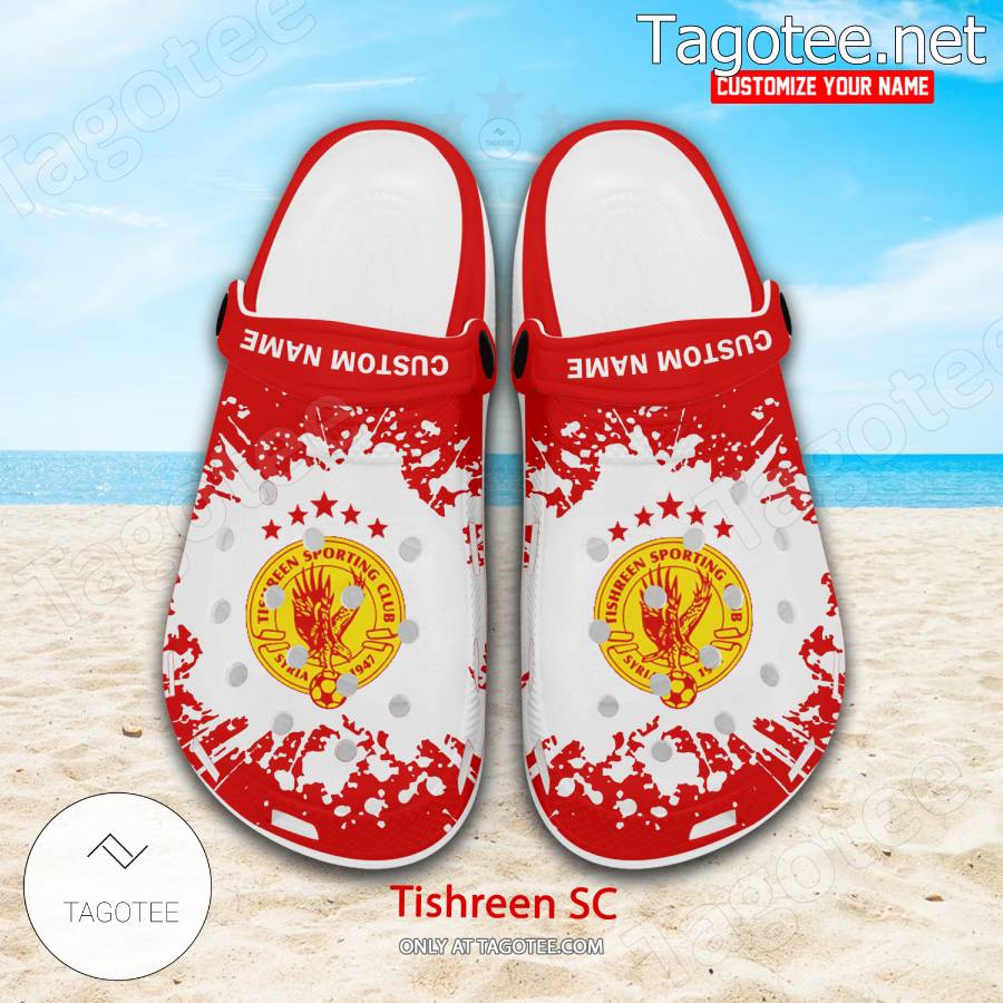 Tishreen SC Logo Custom Crocs Clogs - BiShop a