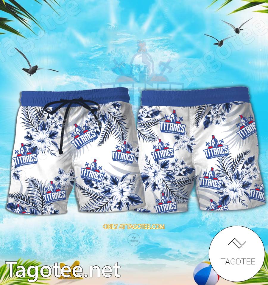 Titanes de Barranquilla Logo Hawaiian Shirt And Shorts - EmonShop a