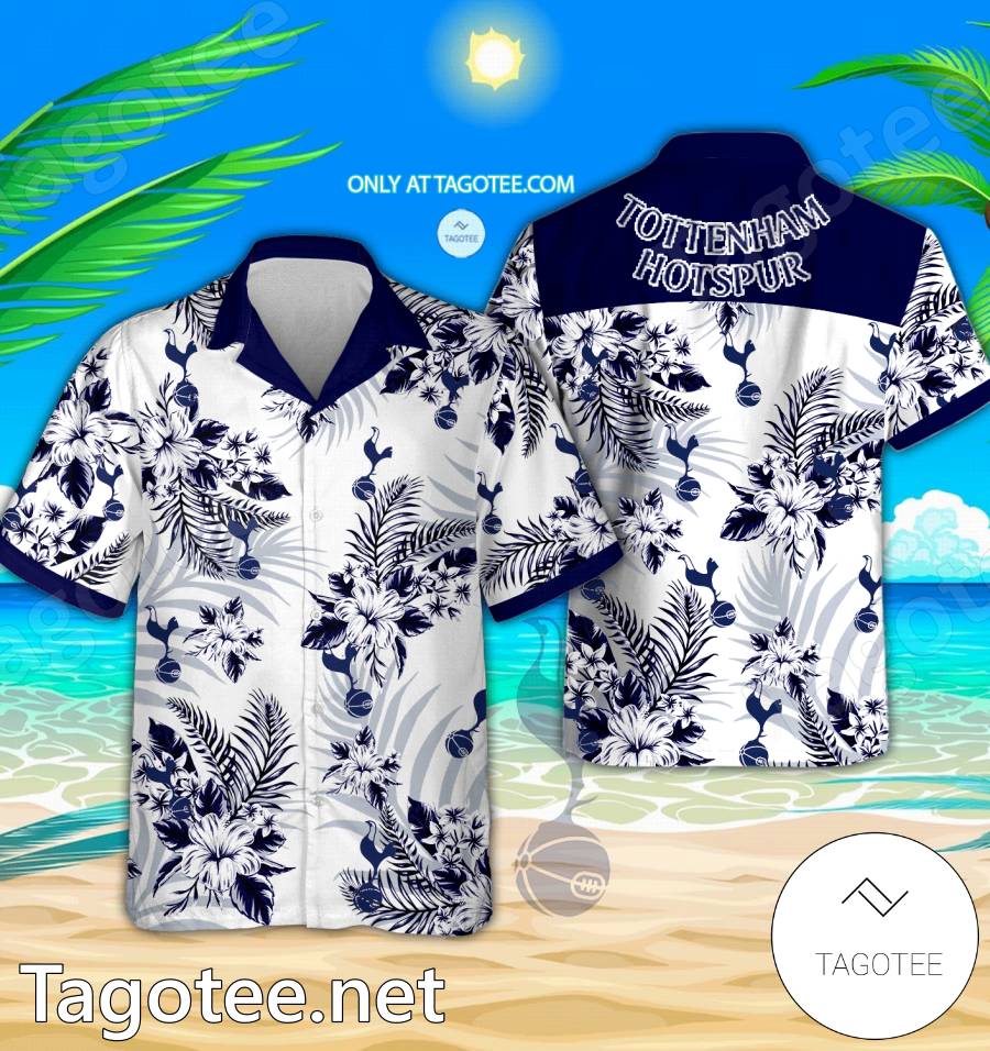 Tottenham Hotspur Logo Hawaiian Shirt And Shorts - BiShop