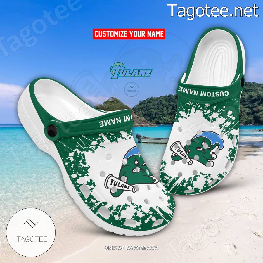 Tulane Logo Custom Crocs Clogs - BiShop