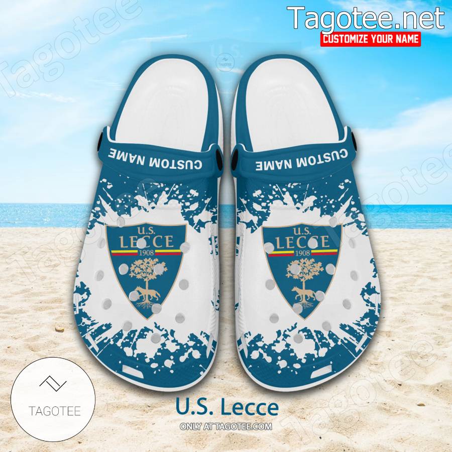 U.S. Lecce Logo Custom Crocs Clogs - BiShop a