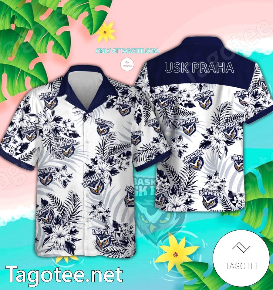 USK Praha Logo Hawaiian Shirt And Shorts - EmonShop