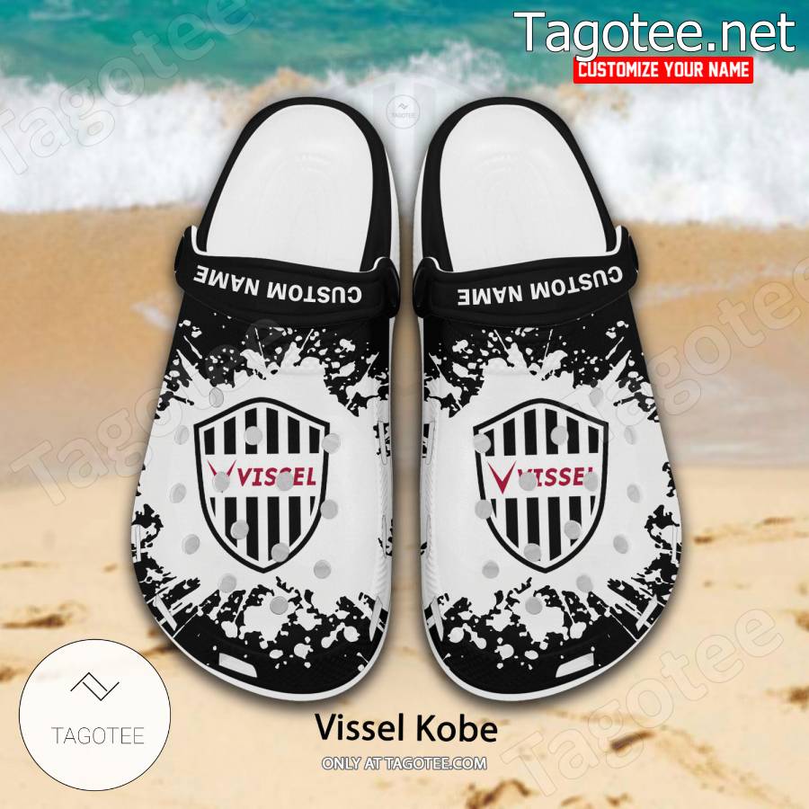 Vissel Kobe Logo Custom Crocs Clogs - BiShop a