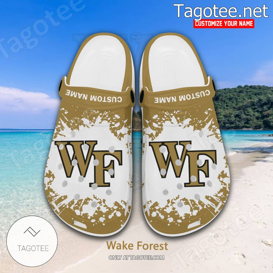 Wake Forest Logo Custom Crocs Clogs - BiShop a