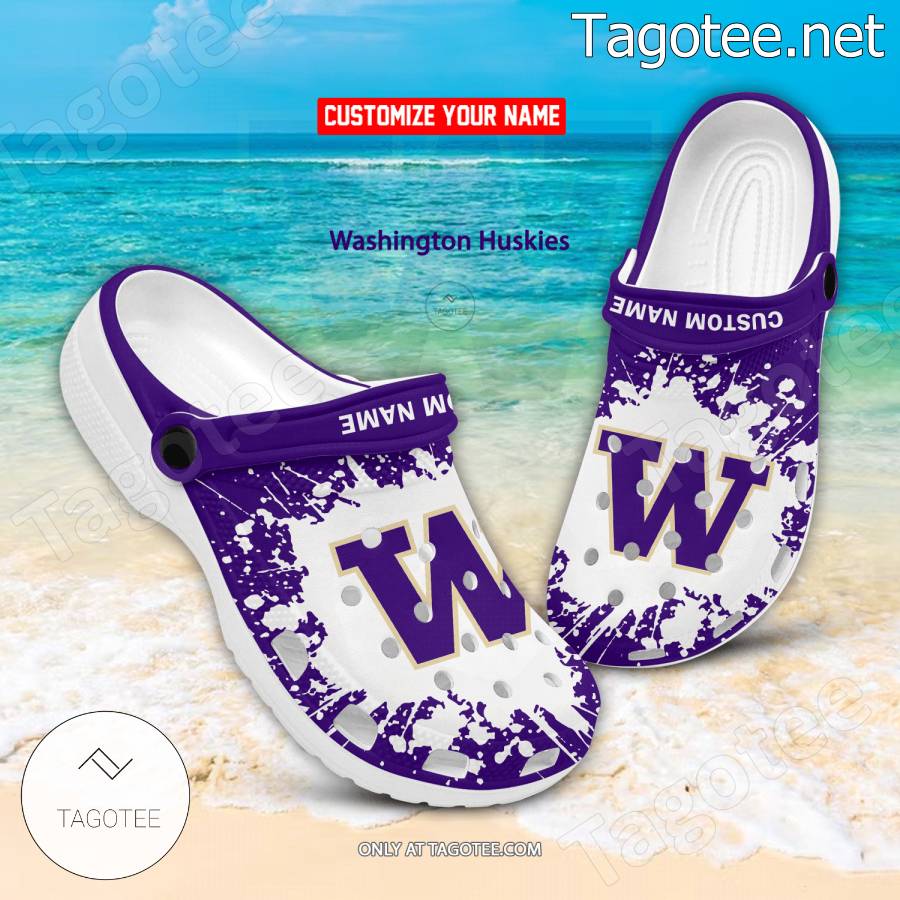 Washington Huskies Logo Custom Crocs Clogs - BiShop