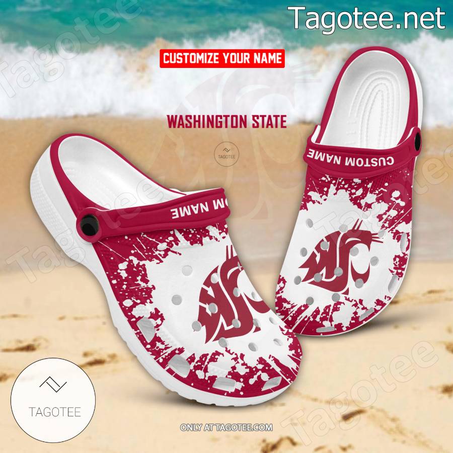 Washington State Logo Custom Crocs Clogs - BiShop