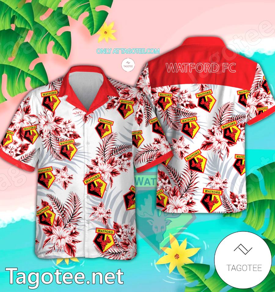 Watford Football Club Logo Hawaiian Shirt And Shorts - BiShop