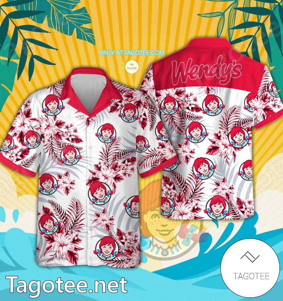 Wendy's Logo Hawaiian Shirt And Shorts - EmonShop