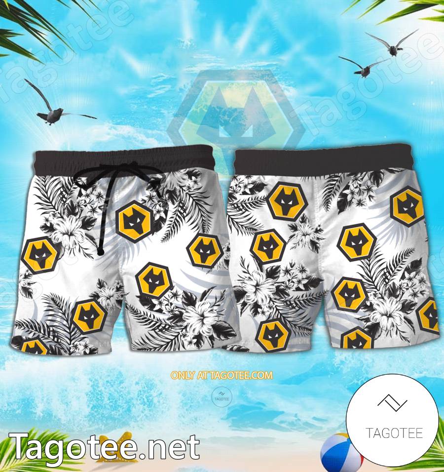 Wolverhampton Wanderers Logo Hawaiian Shirt And Shorts - BiShop a