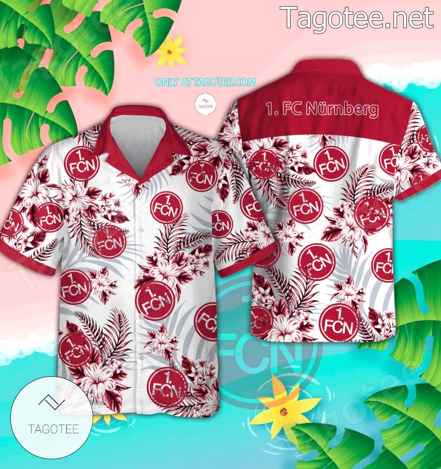 1. FC Nürnberg Logo Hawaiian Shirt - BiShop