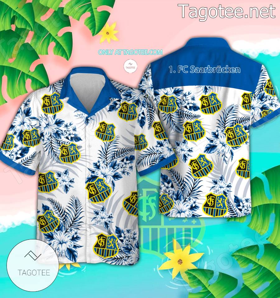 1. FC Saarbrücken Logo Hawaiian Shirt - BiShop