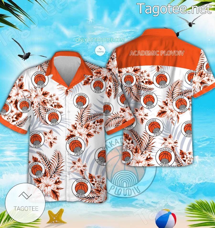 Academic Plovdiv Logo Hawaiian Shirt And Shorts - EmonShop