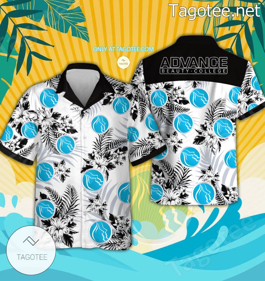 Advanced Beauty College Logo Hawaiian Shirt And Shorts - EmonShop