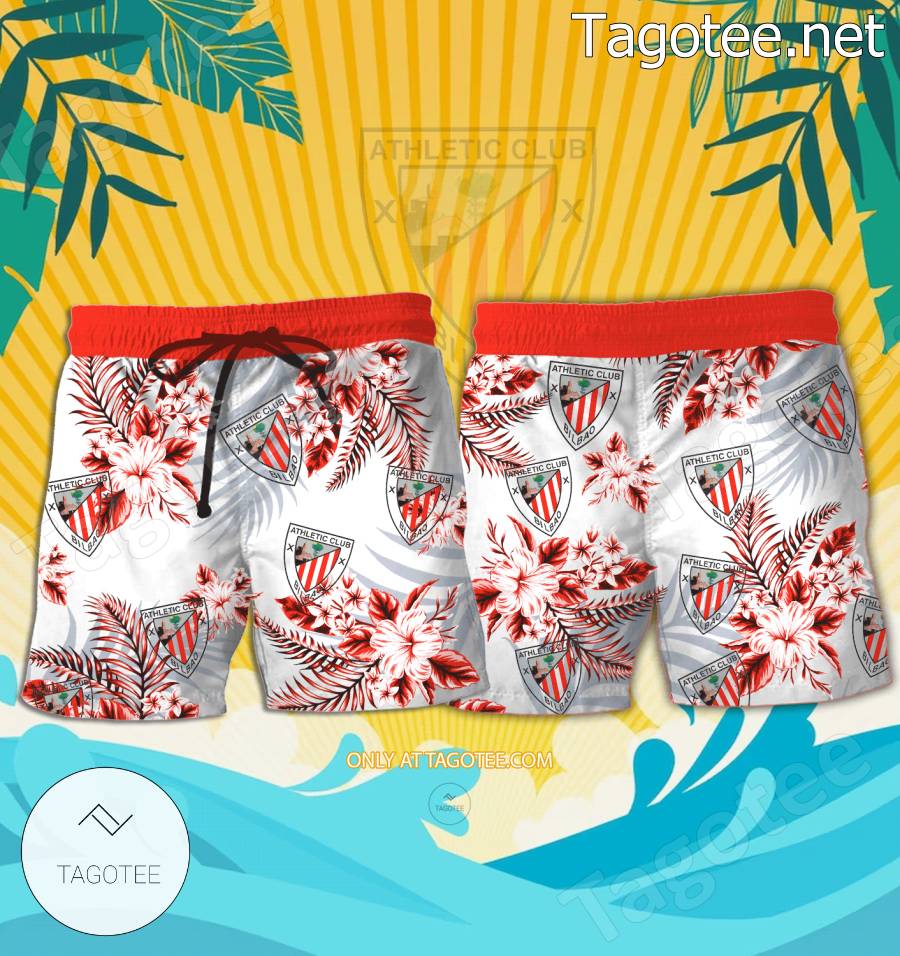 Athletic Bilbao Logo Hawaiian Shirt And Shorts - BiShop a