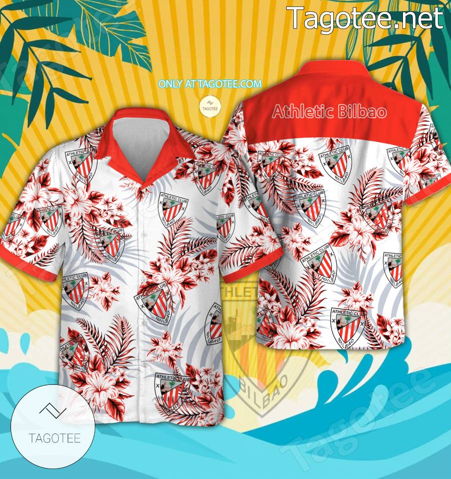 Athletic Bilbao Logo Hawaiian Shirt And Shorts - BiShop