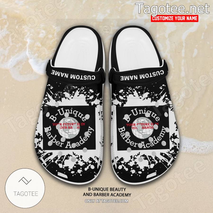 B-Unique Beauty and Barber Academy Logo Crocs Clogs - BiShop a