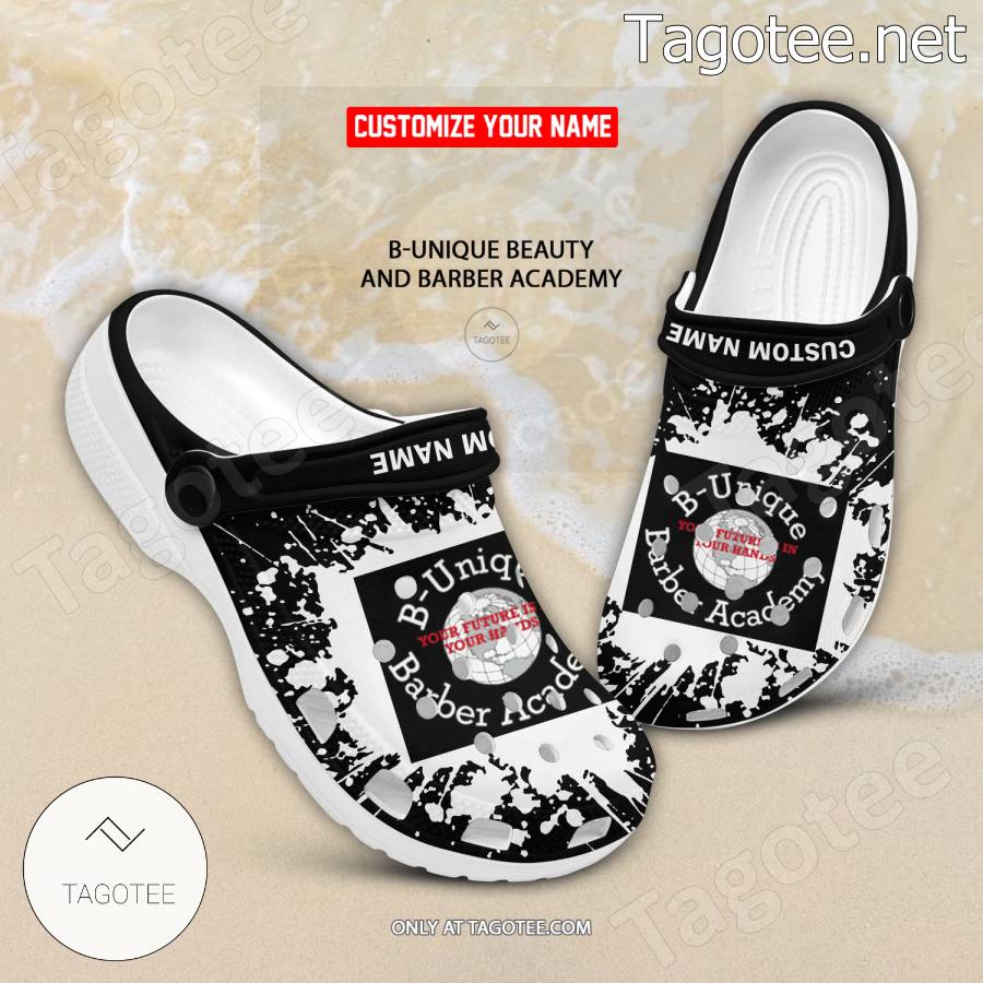 B-Unique Beauty and Barber Academy Logo Crocs Clogs - BiShop