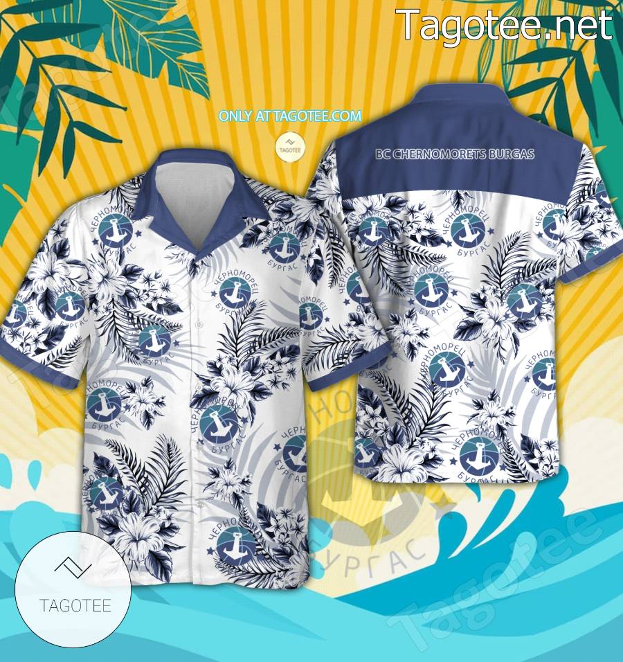 BC Chernomorets Burgas Logo Hawaiian Shirt And Shorts - EmonShop