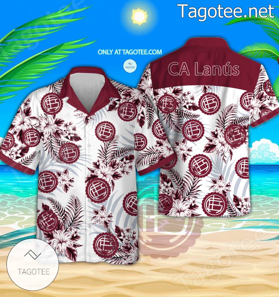 CA Lanús Logo Aloha Shirt - BiShop