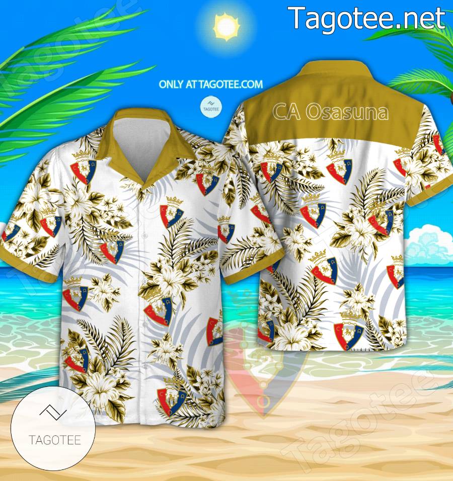 CA Osasuna Logo Hawaiian Shirt And Shorts - BiShop