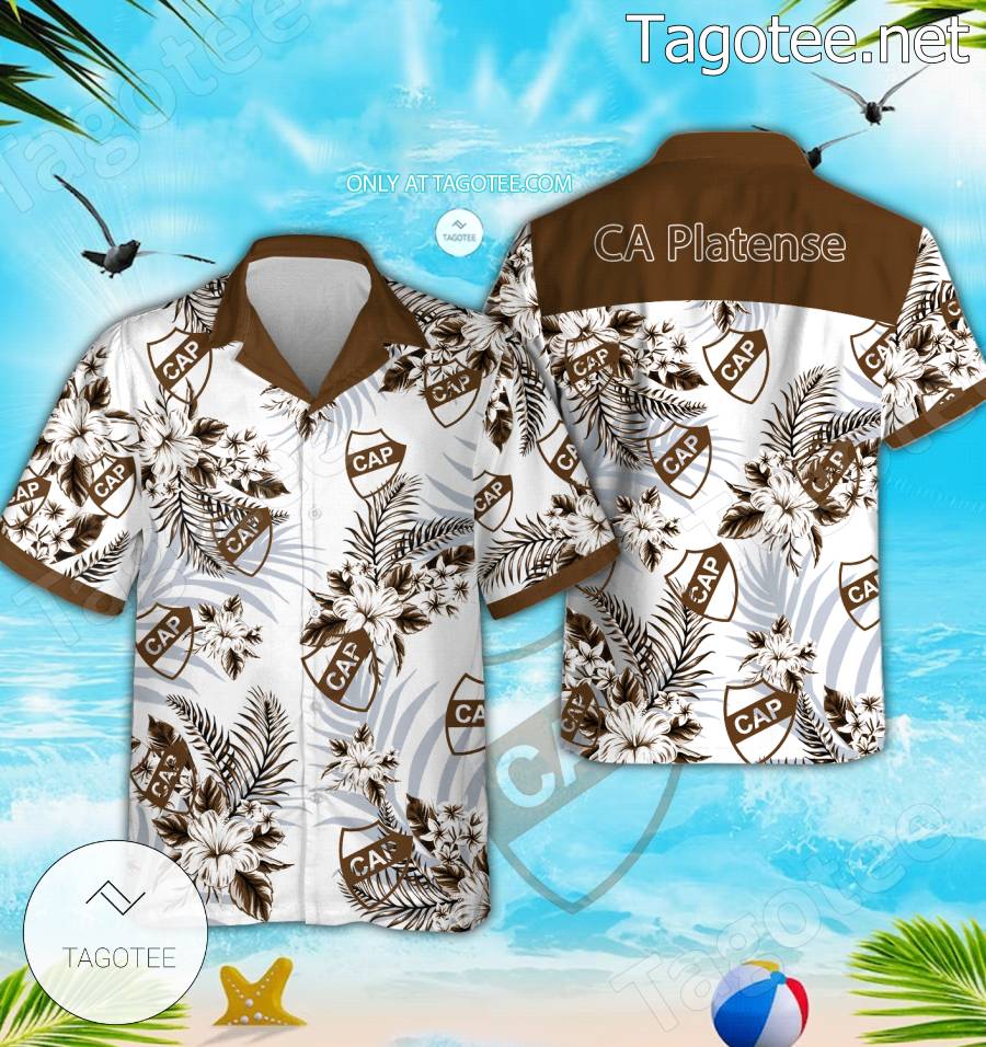 CA Platense Logo Aloha Shirt - BiShop