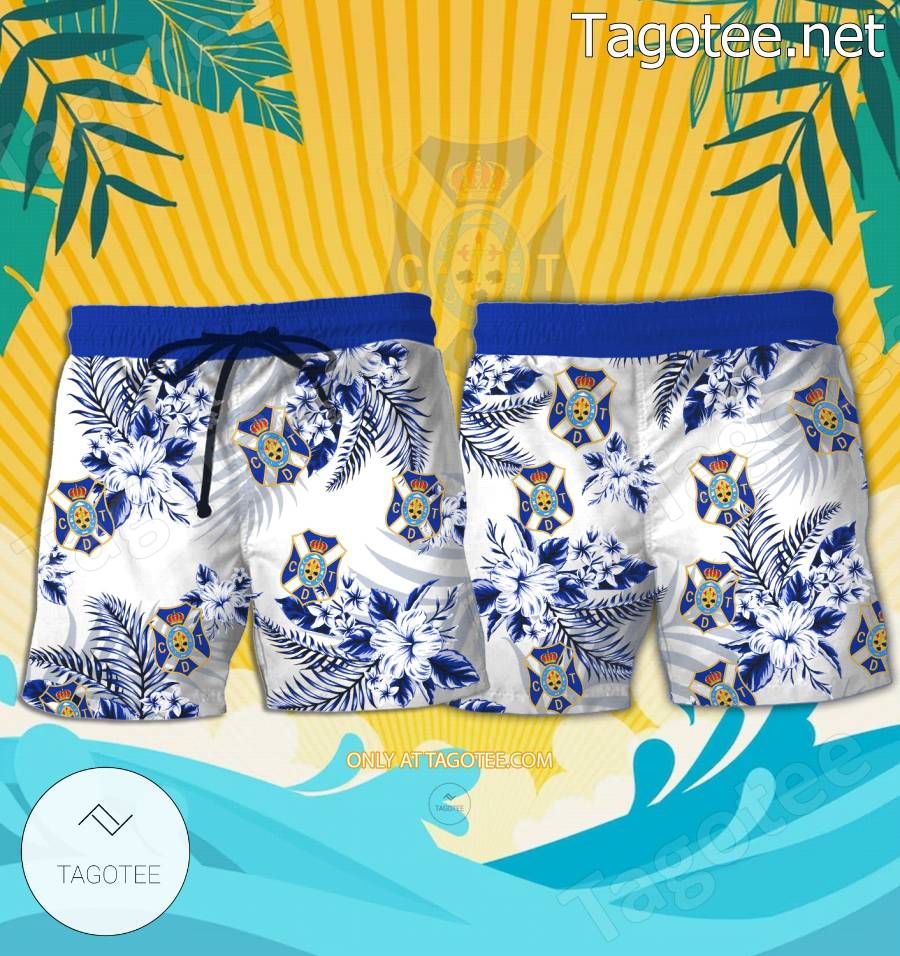 CD Tenerife Logo Hawaiian Shirt And Shorts - BiShop a