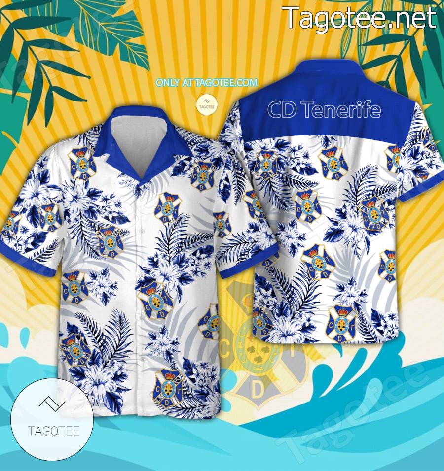 CD Tenerife Logo Hawaiian Shirt And Shorts - BiShop