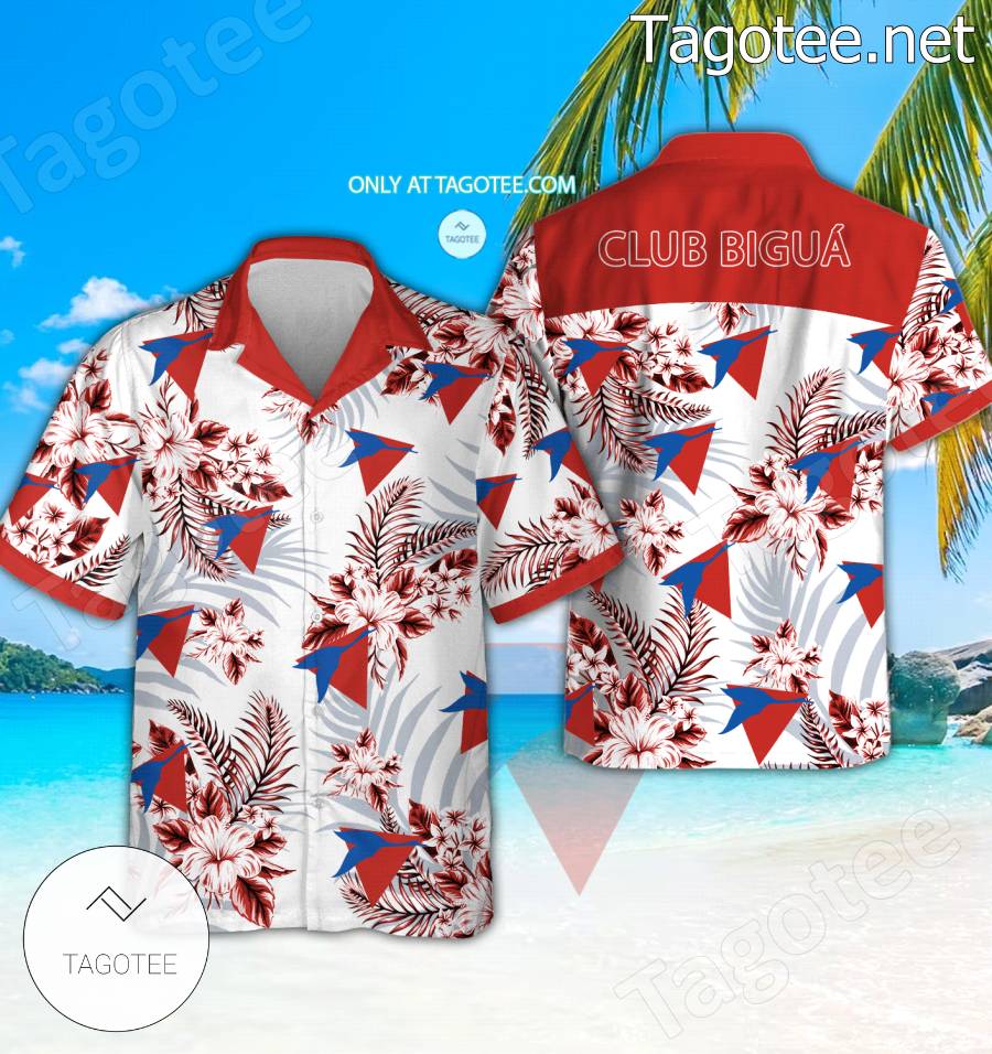 Club Bigua Logo Hawaiian Shirt And Shorts - EmonShop