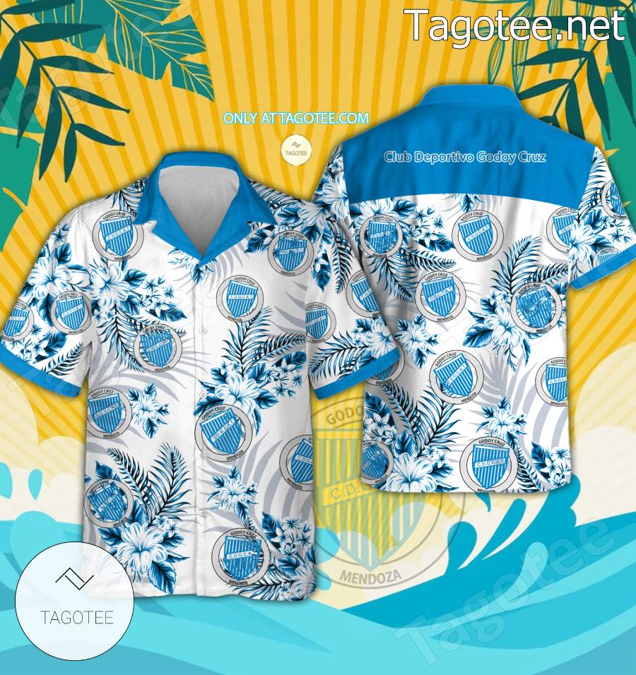 Club Deportivo Godoy Cruz Logo Aloha Shirt - BiShop