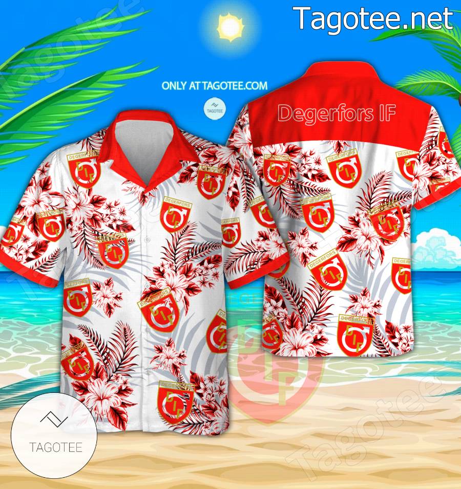 Degerfors IF Logo Hawaiian Shirt And Shorts - BiShop