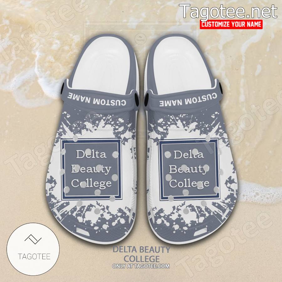 Delta Beauty College Logo Crocs Clogs - BiShop a