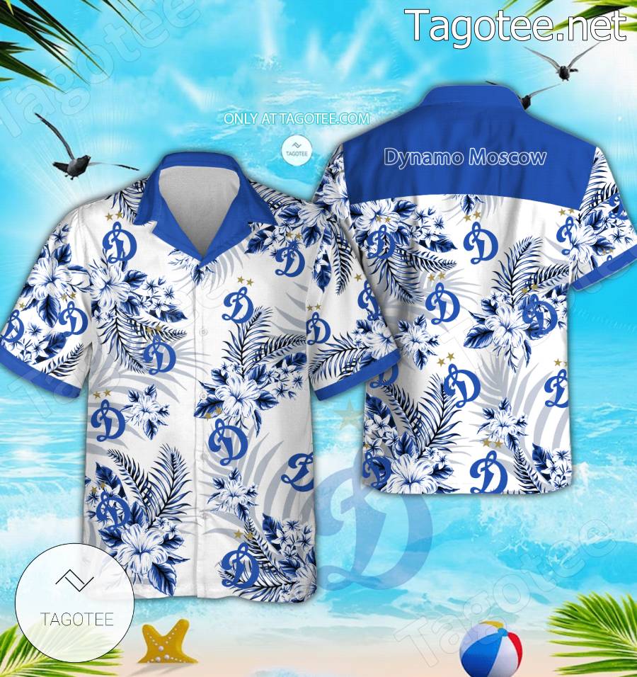 Dynamo Moscow Logo Hawaiian Shirt And Shorts - BiShop