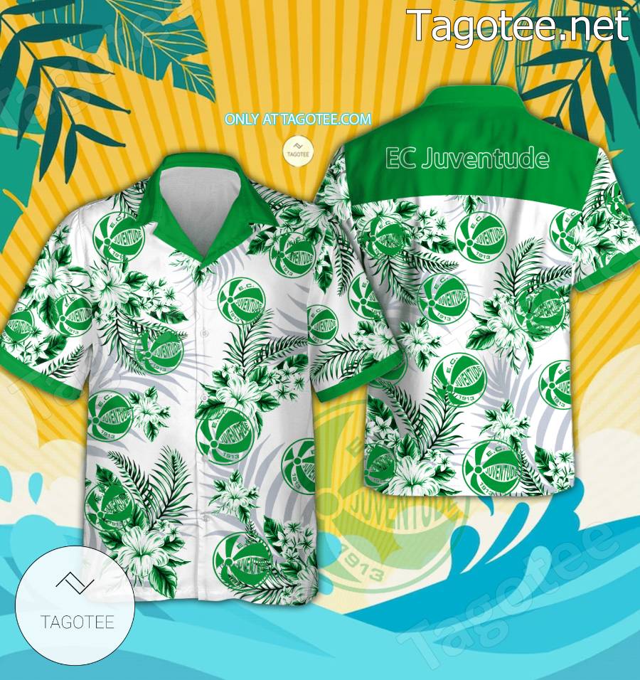 EC Juventude Logo Hawaiian Shirt - BiShop