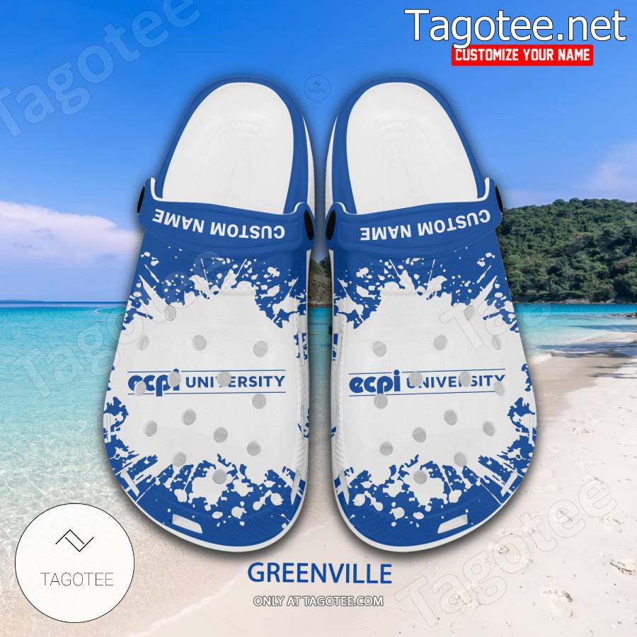 ECPI University-Greenville Logo Crocs Clogs - BiShop a