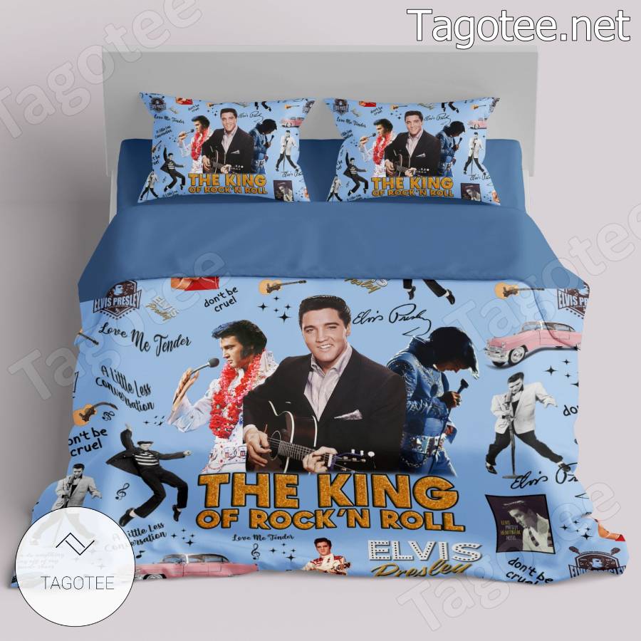 Elvis Presley The King Of Rock 'n Roll Bedding Set