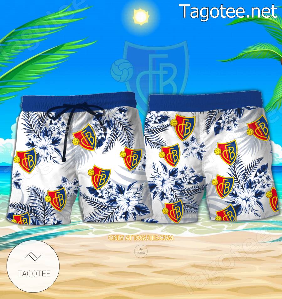 FC Basel Logo Hawaiian Shirt And Shorts - BiShop a