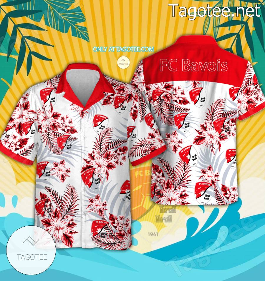 FC Bavois Logo Hawaiian Shirt - BiShop