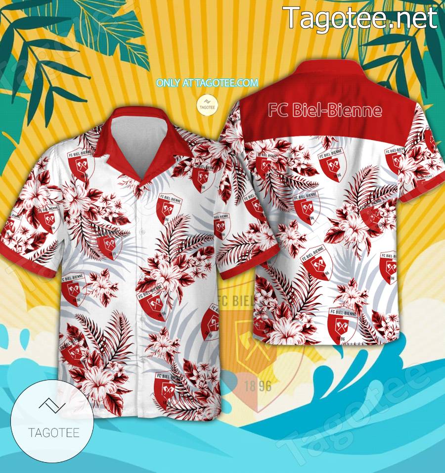 FC Biel-Bienne Logo Hawaiian Shirt - BiShop