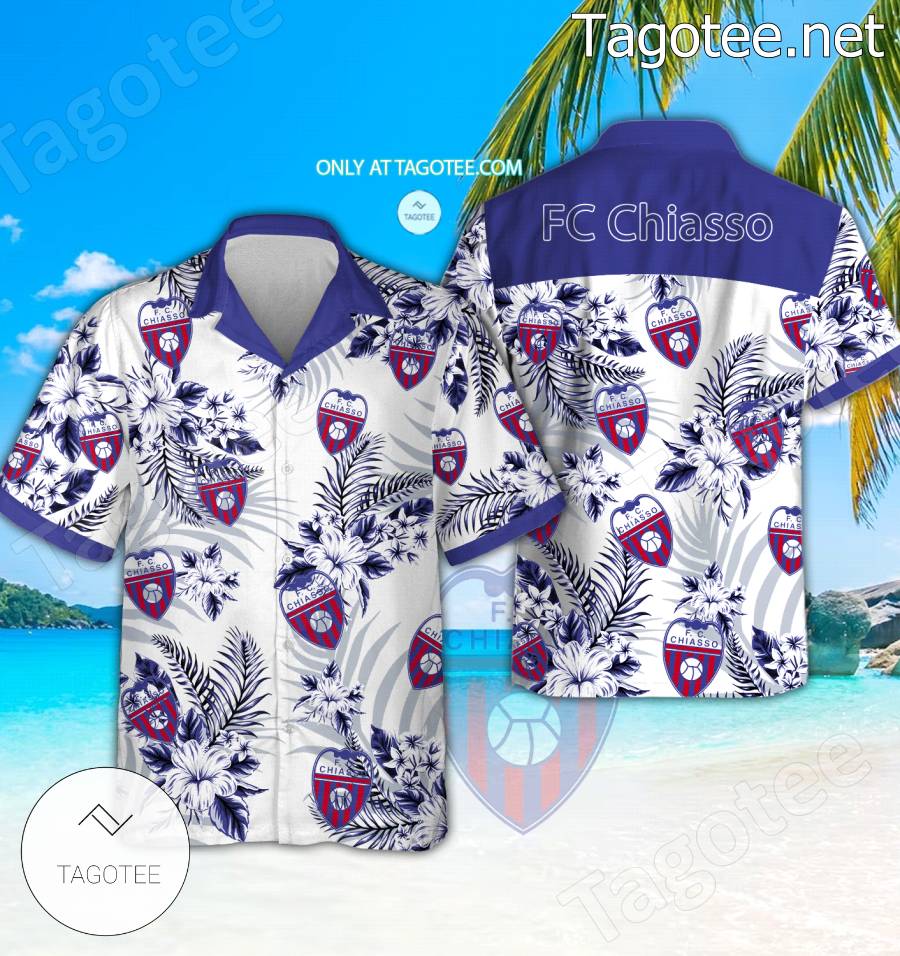 FC Chiasso Logo Hawaiian Shirt And Shorts - BiShop